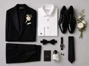 Formalwear vendor at the Buffalo Bridal Show offering suits and tuxedos for weddings and special events