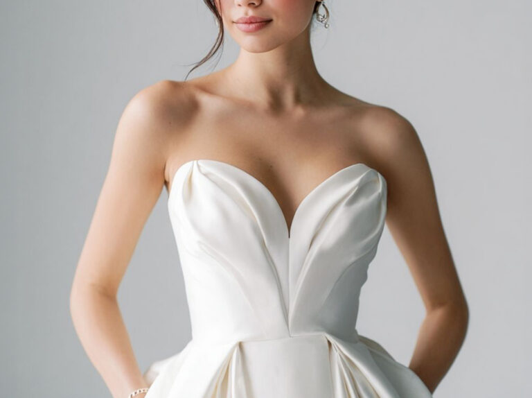 Wedding dresses showcased by a vendor at the Buffalo Bridal Show