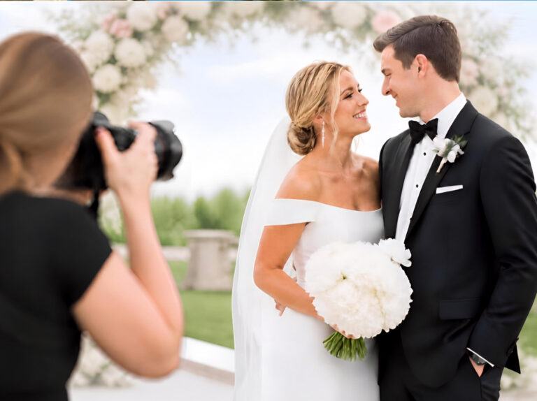 Wedding photographer capturing moments at the Buffalo Bridal Show