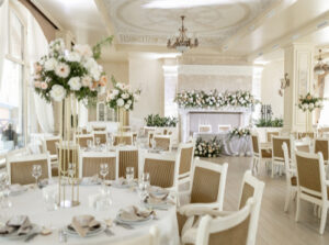 Venue vendor at the Rochester Bridal Show showcasing beautiful wedding and event venues